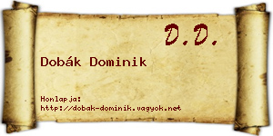 Dobák Dominik névjegykártya