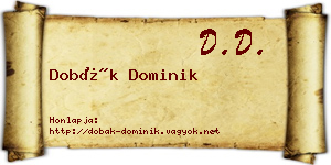 Dobák Dominik névjegykártya